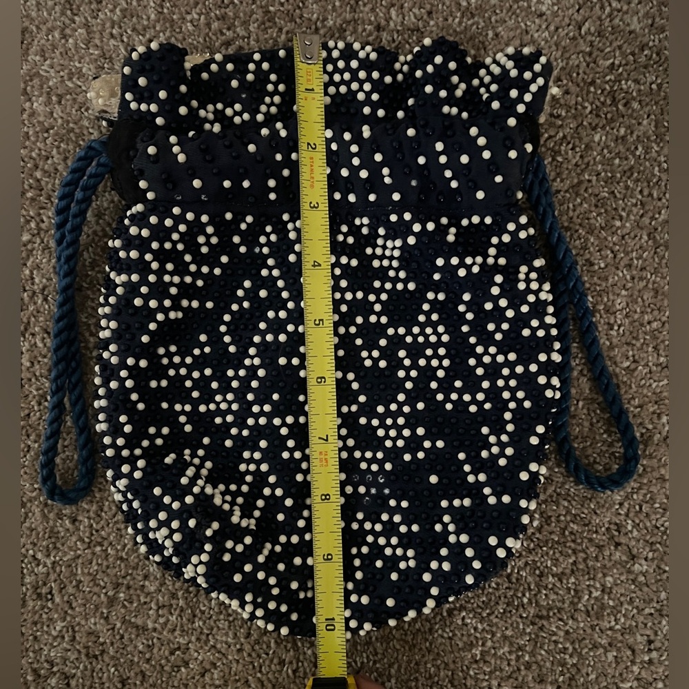 Vintage Beaded Reversible Drawstring Handbag - Picture 10 of 14